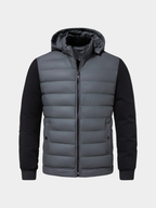 Men’s Hybrid Puffer Jacket with Hood and Full Zip