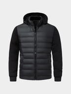 Men’s Hybrid Puffer Jacket with Hood and Full Zip