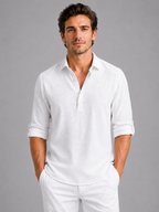Men’s Long Sleeve Shirt with Open Collar