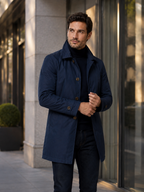 Men’s Longline Coat with Button Front