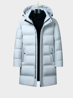 Men’s Longline Puffer Coat with Hood