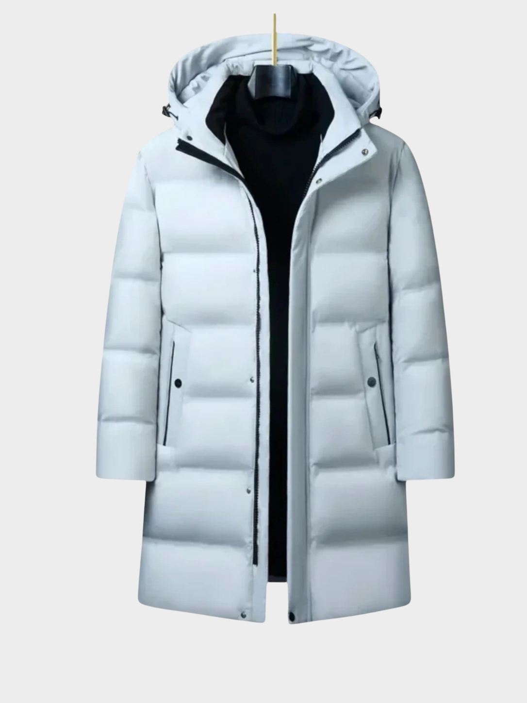 Men’s Longline Puffer Coat with Hood