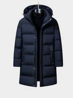 Men’s Longline Puffer Coat with Hood