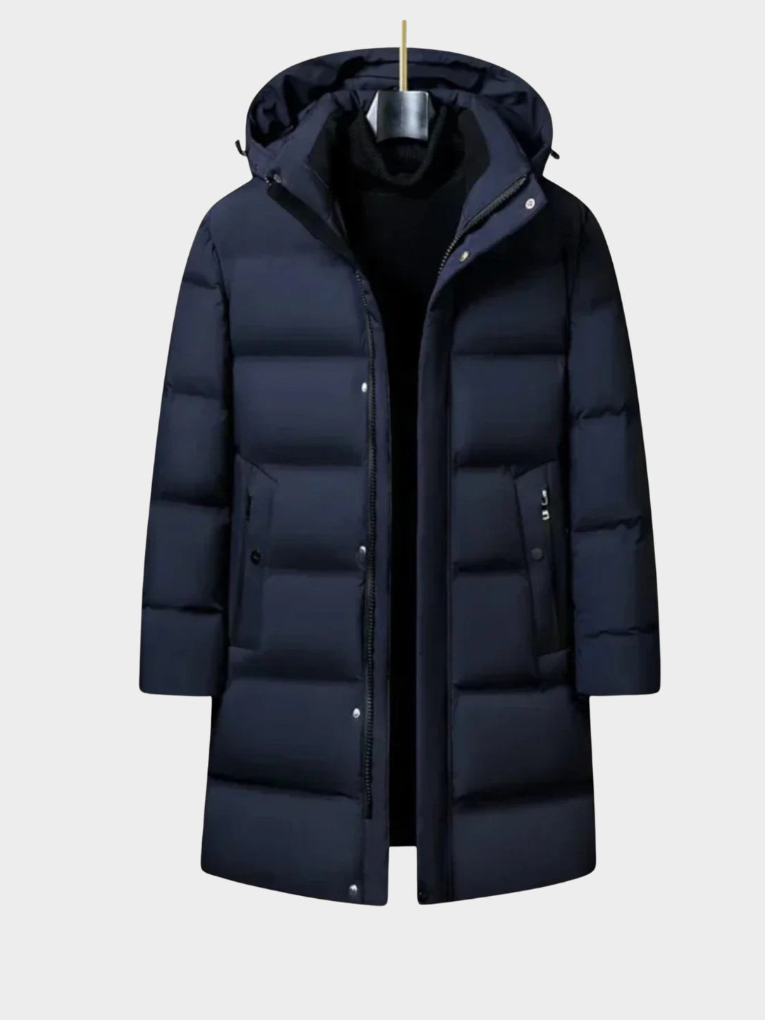 Men’s Longline Puffer Coat with Hood
