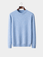 Men’s Mock Neck Knit Jumper with Ribbed Trim