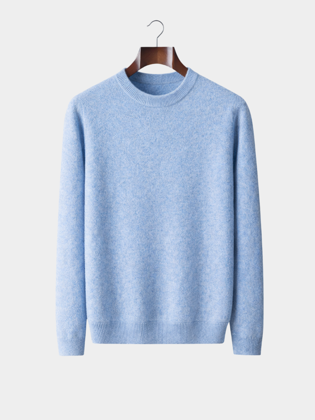 Men’s Mock Neck Knit Jumper with Ribbed Trim