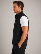 Men’s Outdoor Gilet Jacket with Zipper and Turn-Down Collar