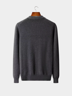 Men’s Ribbed Knit Zip Cardigan with Polo Collar