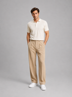 Men’s Straight-Leg Trousers with Front Pleats