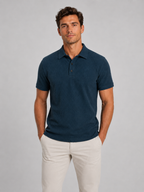 Men’s Textured Knit Polo Shirt
