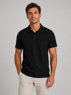 Men’s Textured Knit Polo Shirt