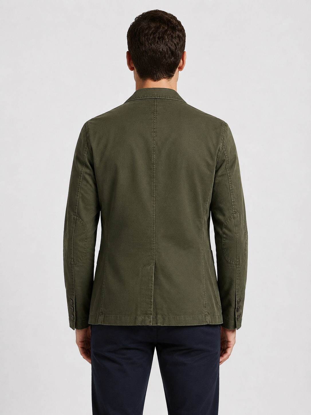 Men’s Three-Button Blazer with Notched Lapels