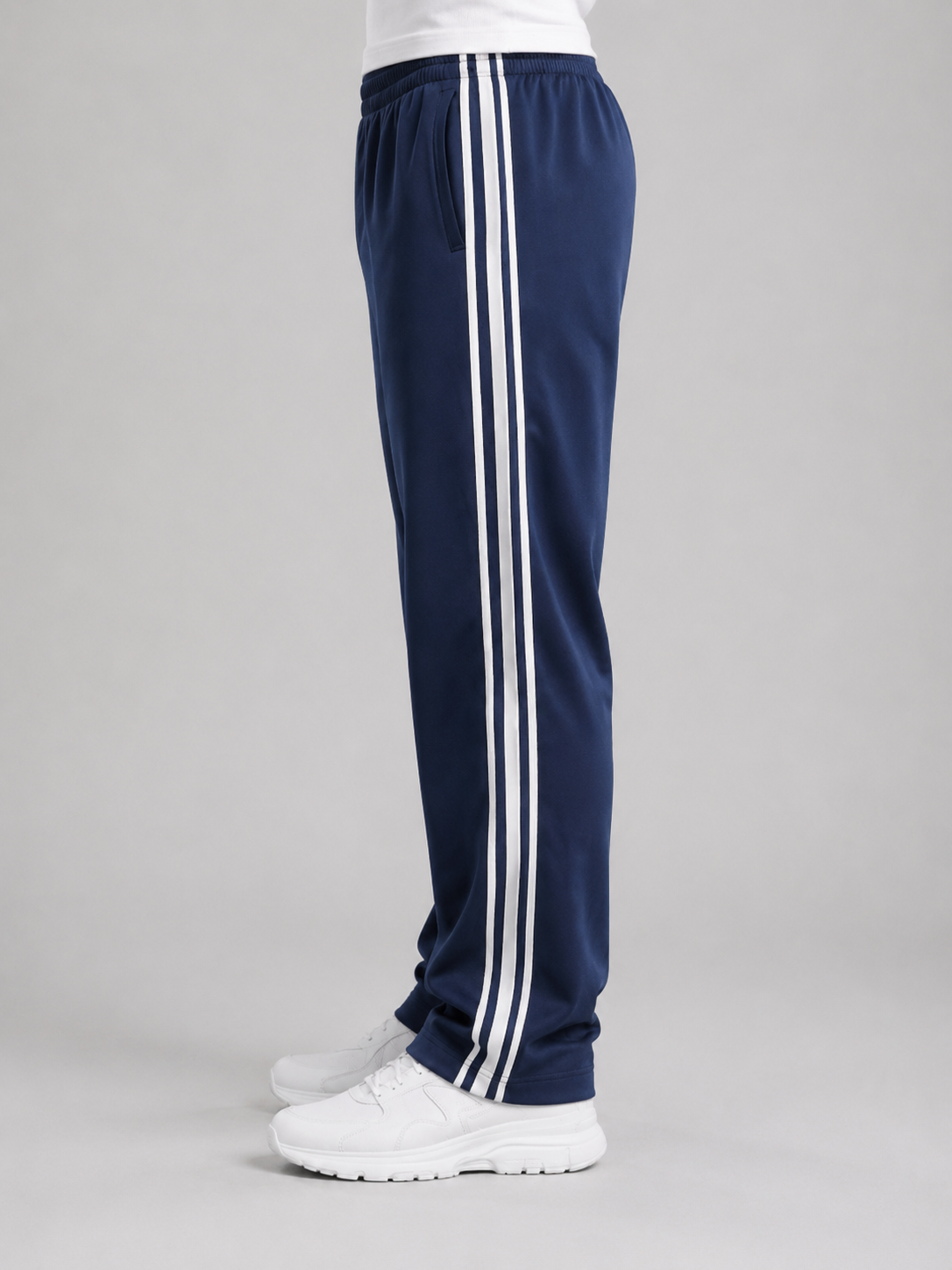 Men’s Track Trousers with Side Stripes and Elastic Waist