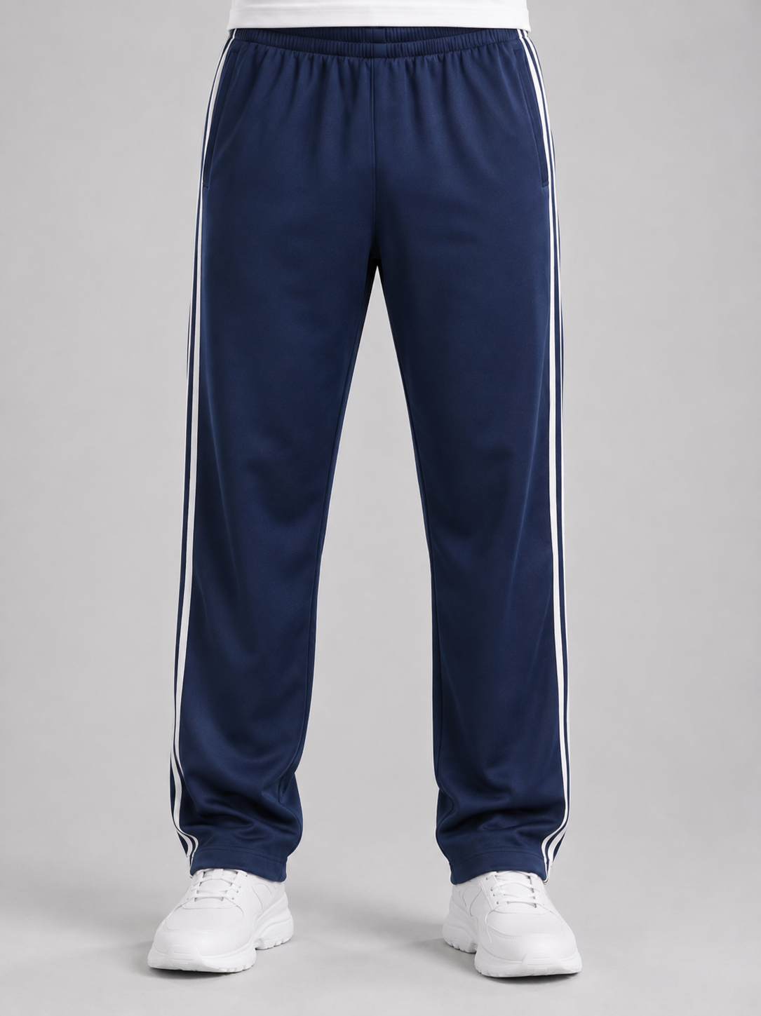 Men’s Track Trousers with Side Stripes and Elastic Waist