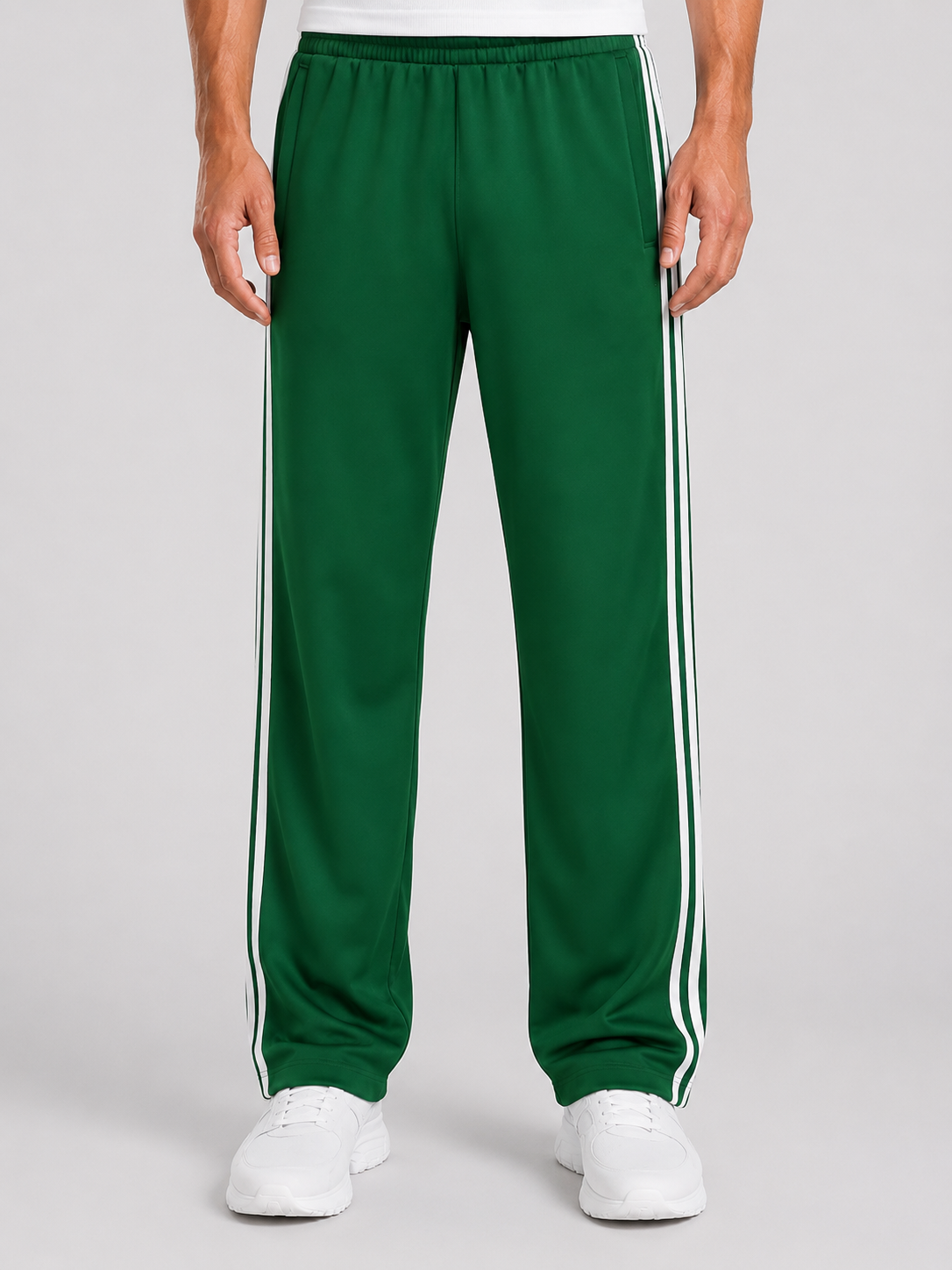Men’s Track Trousers with Side Stripes and Elastic Waist