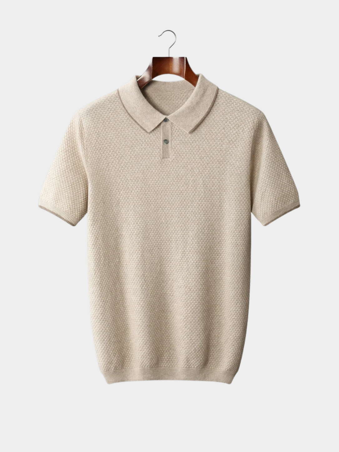 Men’s Two-Tone Short Sleeve Polo Shirt with Short Sleeves