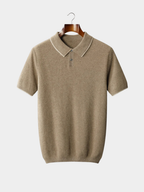 Men’s Two-Tone Short Sleeve Polo Shirt with Short Sleeves