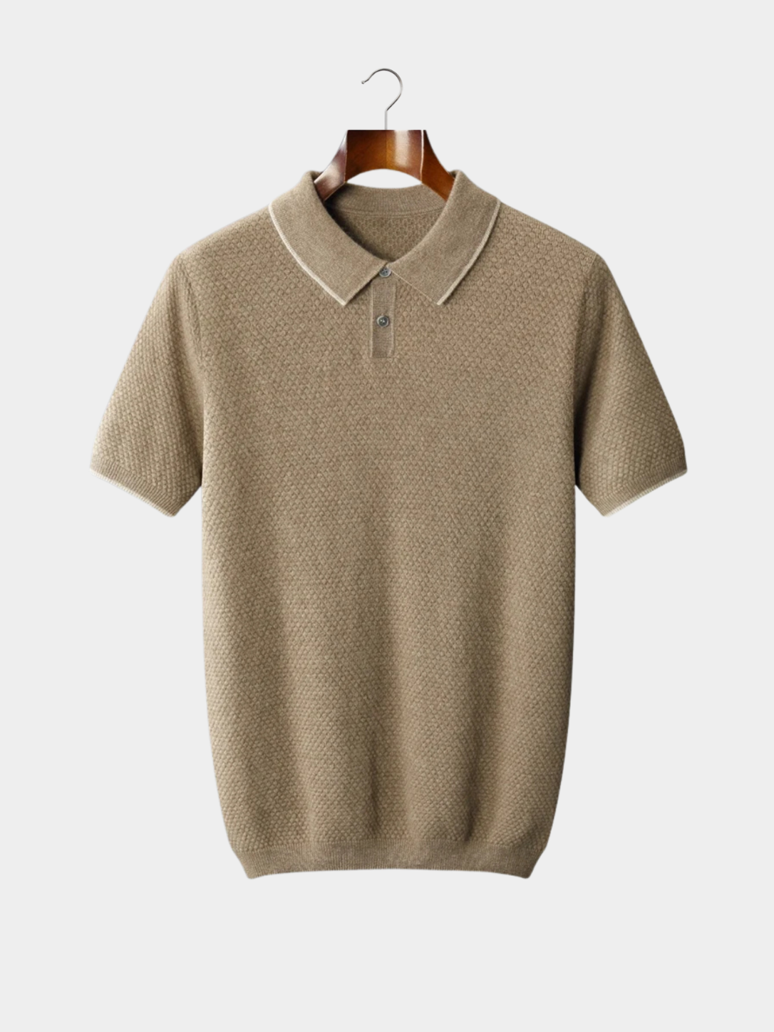 Men’s Two-Tone Short Sleeve Polo Shirt with Short Sleeves