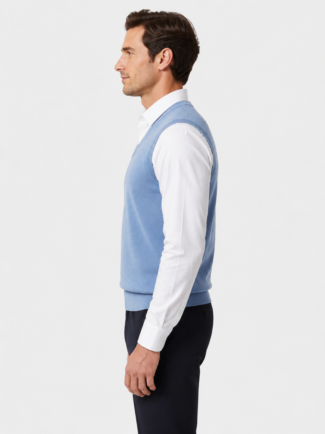 Men’s V-Neck Knitted Jumper Vest