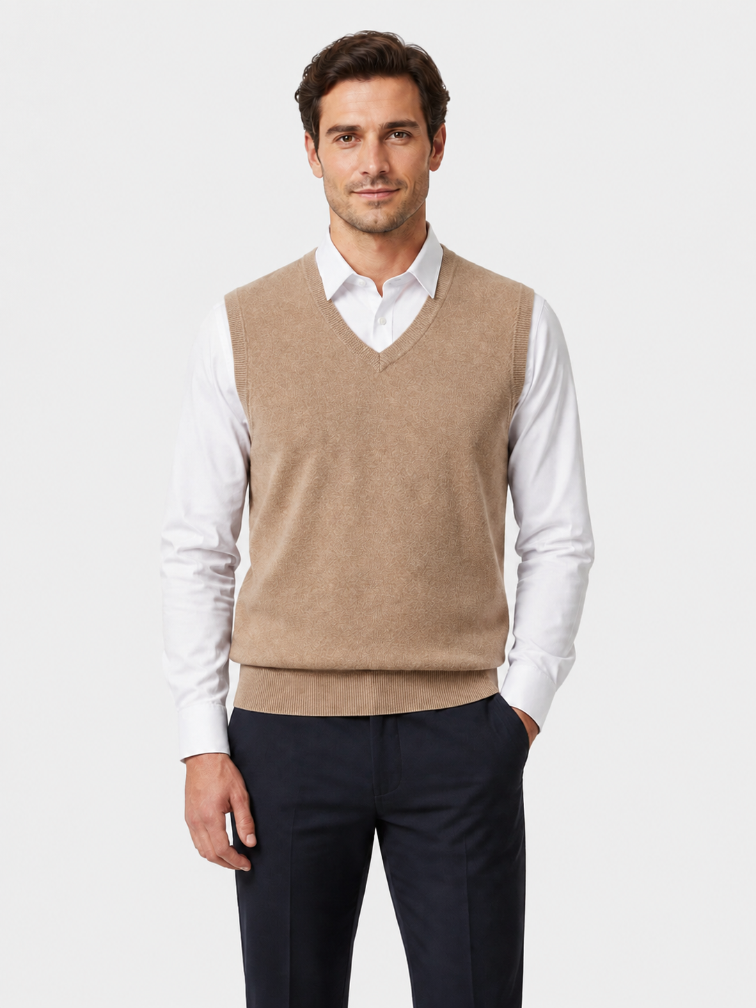 Men’s V-Neck Knitted Jumper Vest