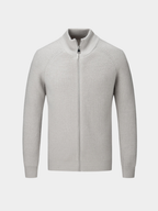 Men’s Zip Cardigan with Stand Collar