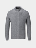 Men’s Zip Cardigan with Stand Collar