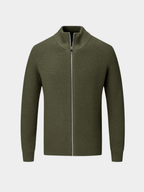 Men’s Zip Cardigan with Stand Collar