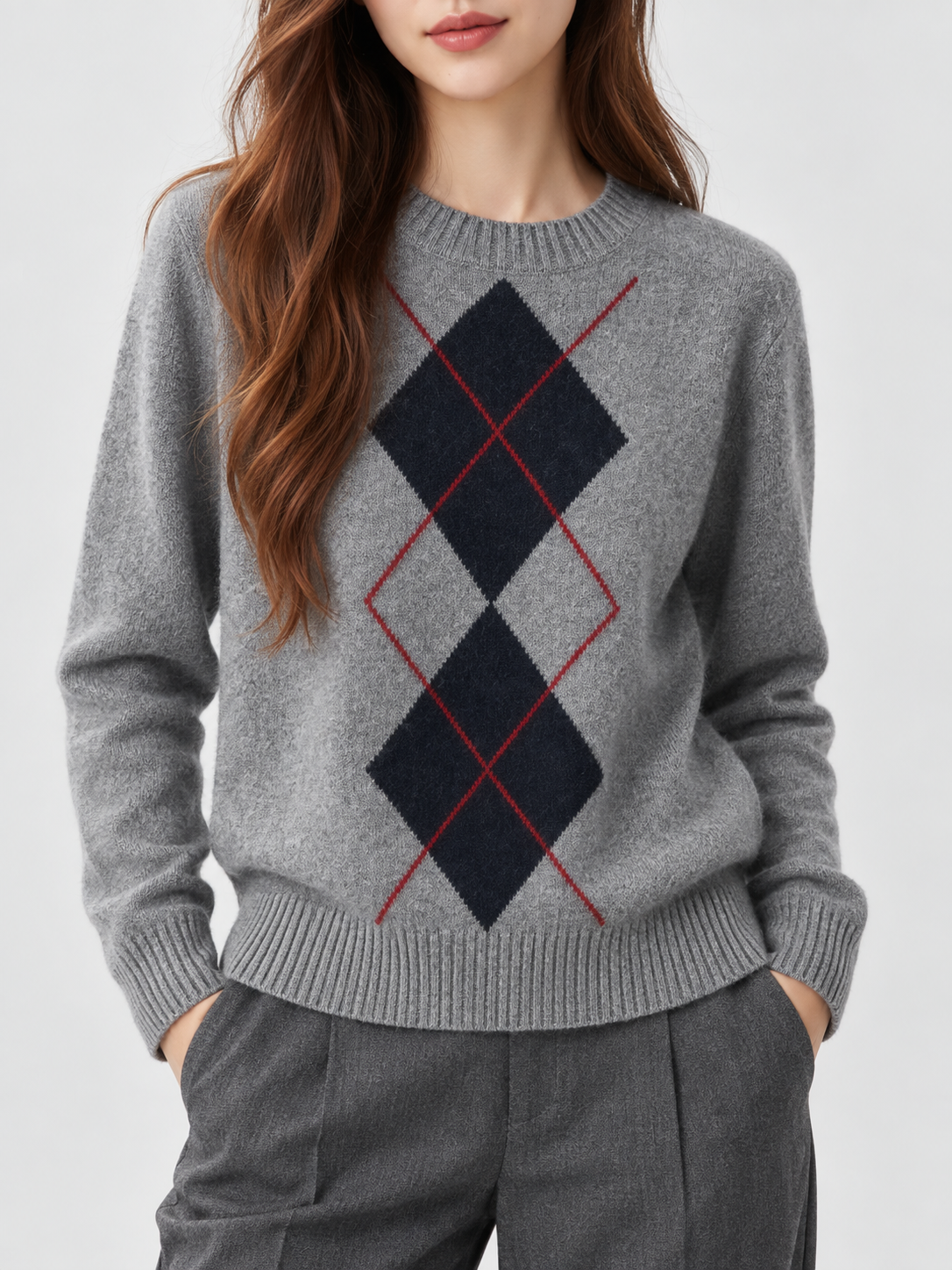 Women's Argyle Knit Jumper