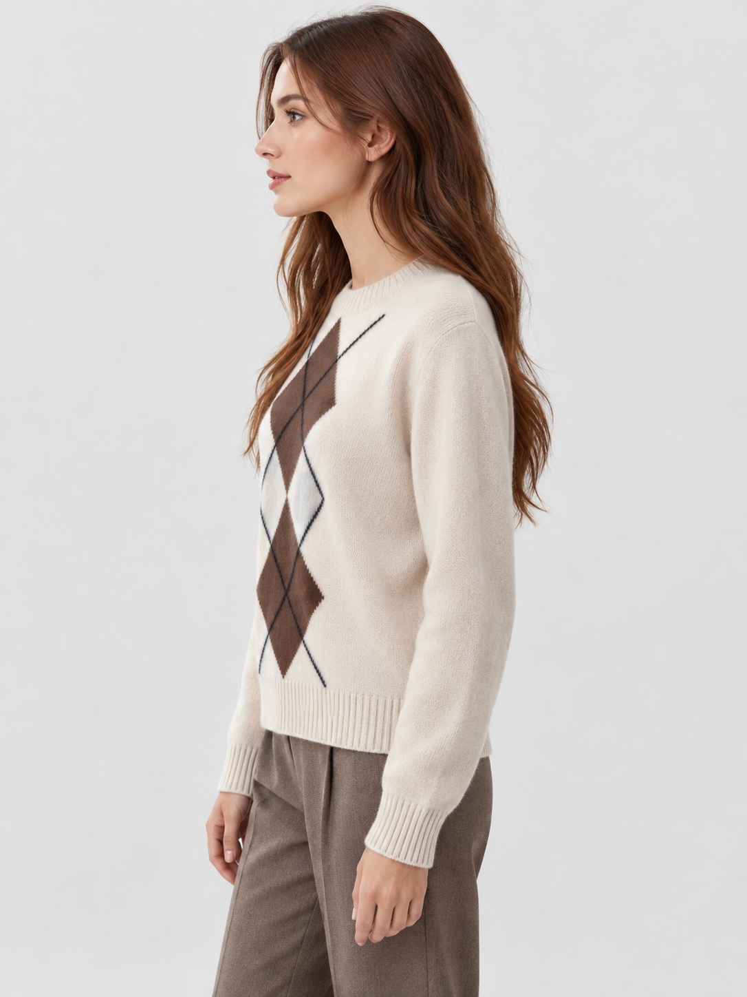 Women's Argyle Knit Jumper