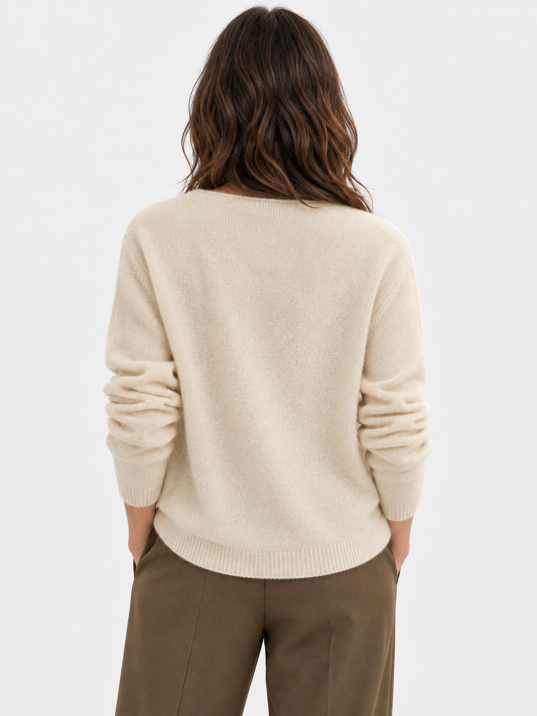 Women's Asymmetric Button Knit Jumper
