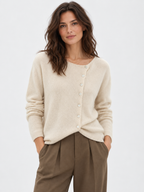 Women's Asymmetric Button Knit Jumper