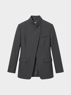 Women's Asymmetric Single Button Blazer