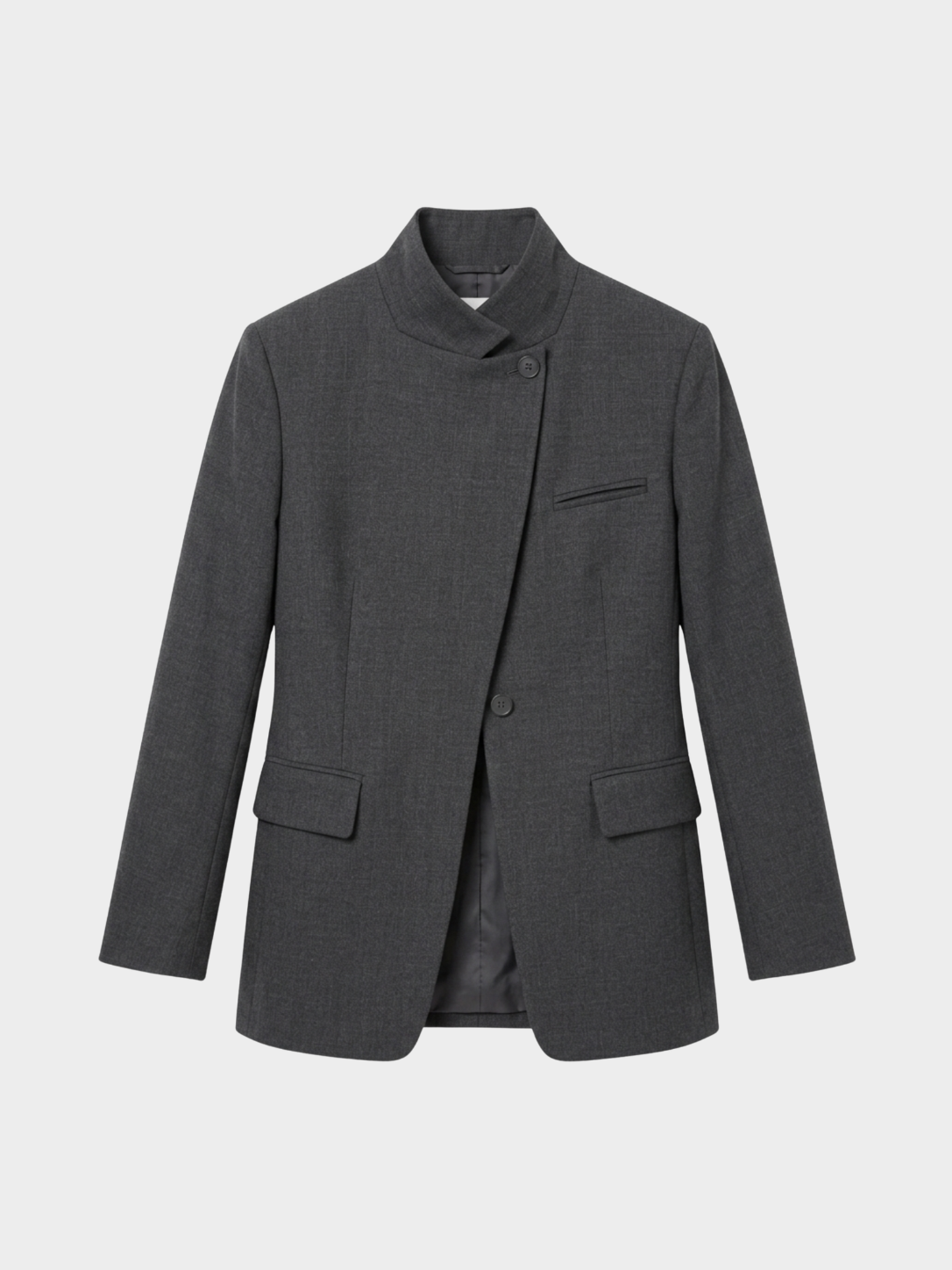 Women's Asymmetric Single Button Blazer