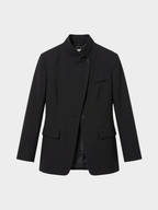Women's Asymmetric Single Button Blazer