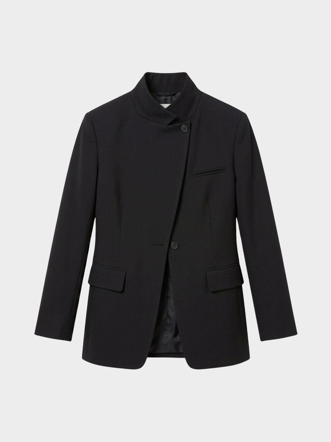 Women's Asymmetric Single Button Blazer