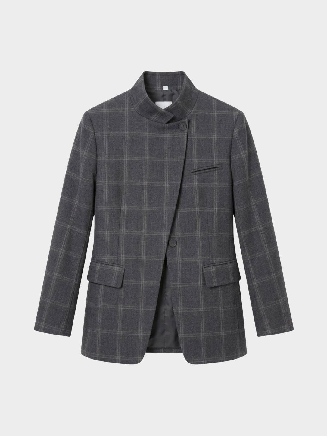 Women's Asymmetric Single Button Blazer