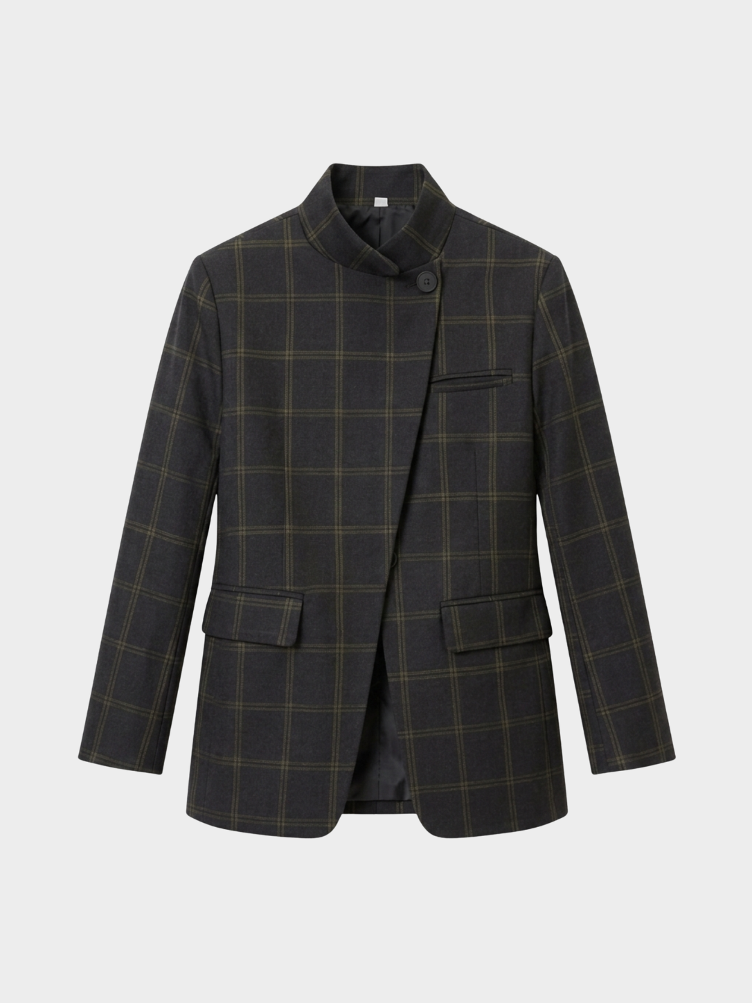Women's Asymmetric Single Button Blazer