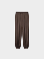 Women's Bubble Sleeve Jacket and High-Waist Wide-Leg Trousers Set