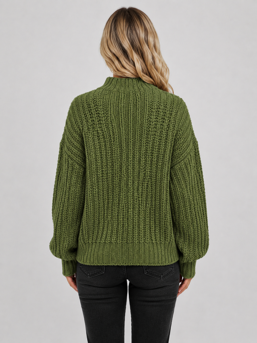 Women’s Cable-Knit Jumper with High Neck