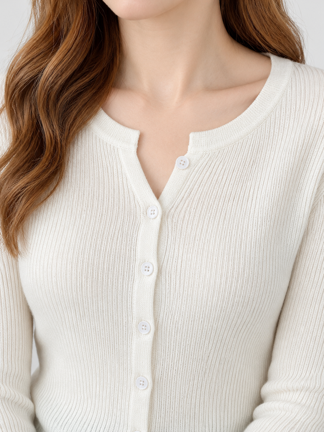 Women's Cropped Open-Front Knitted Cardigan
