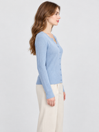 Women's Cropped Open-Front Knitted Cardigan