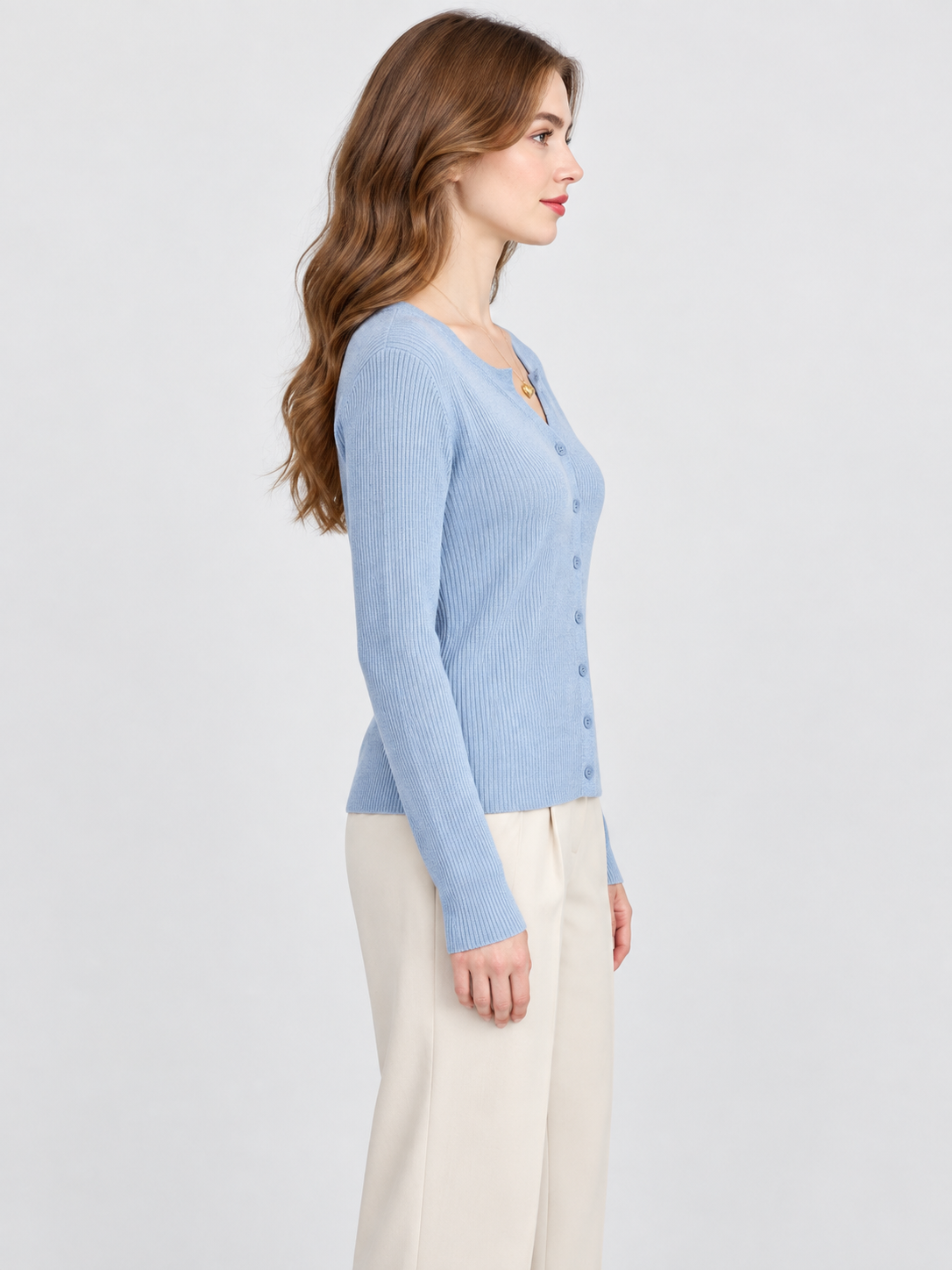 Women's Cropped Open-Front Knitted Cardigan