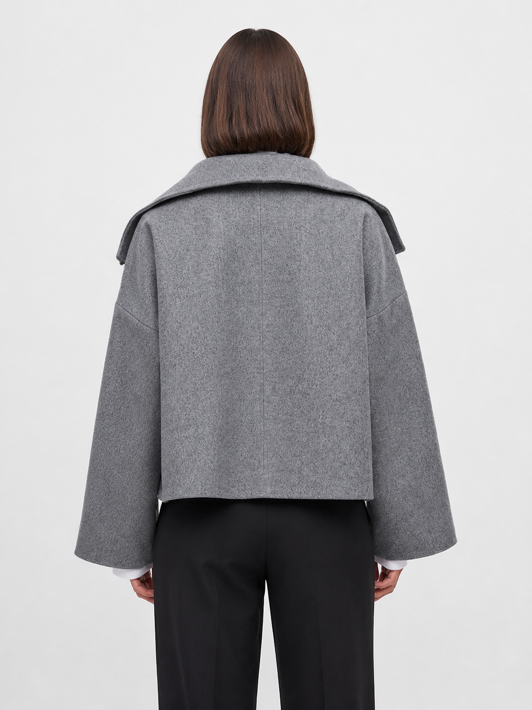 Women’s Double-Breasted Jacket with Wide Collar