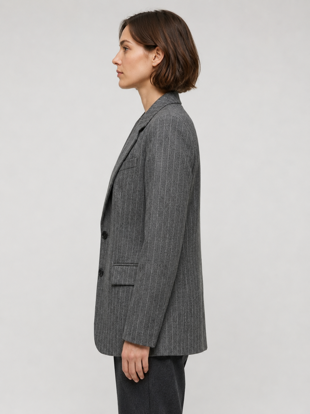 Women's Fine Stripe Wide-Fit Blazer