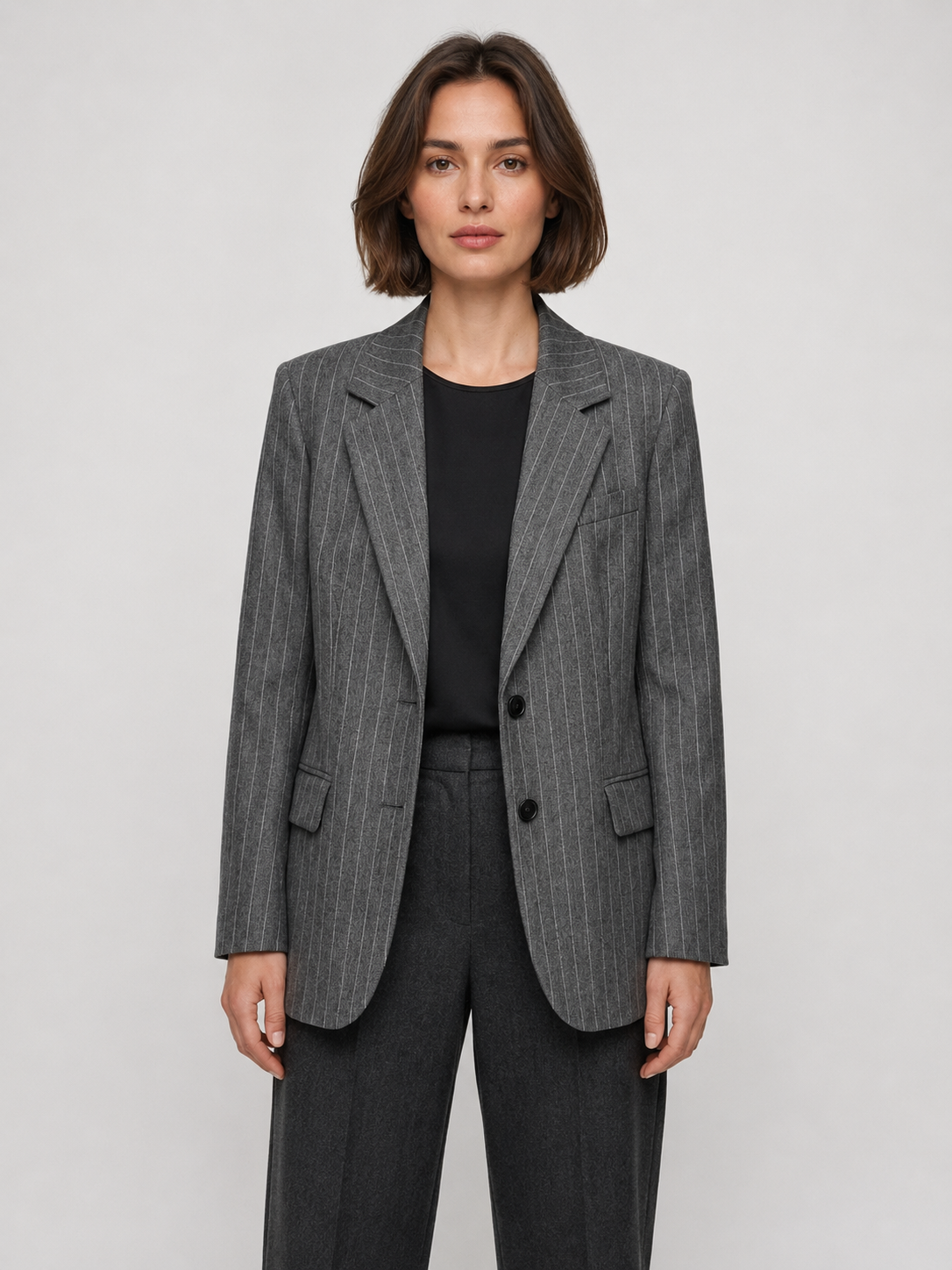 Women's Fine Stripe Wide-Fit Blazer