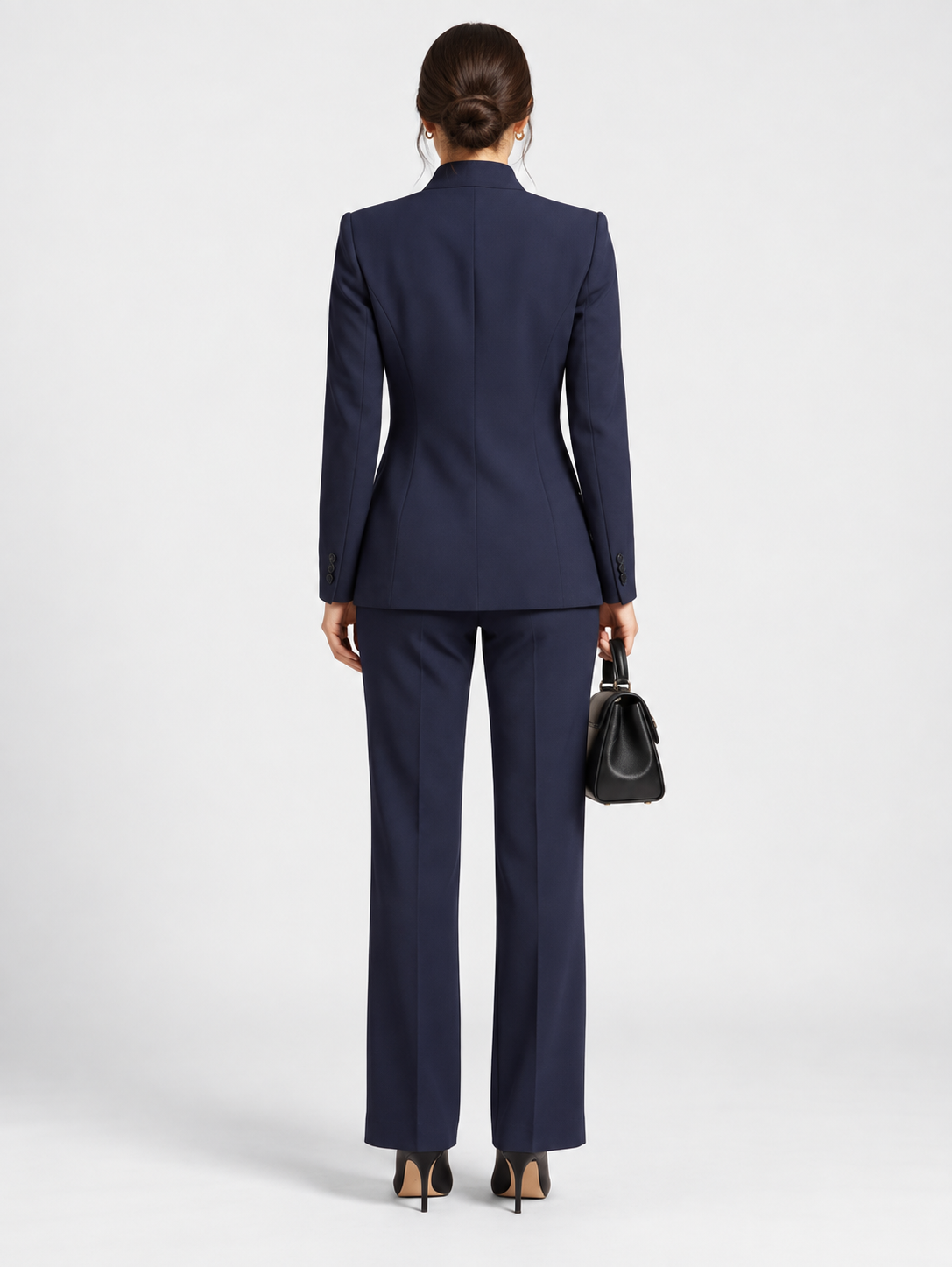 Women's High-Neck Structured Tailored Set