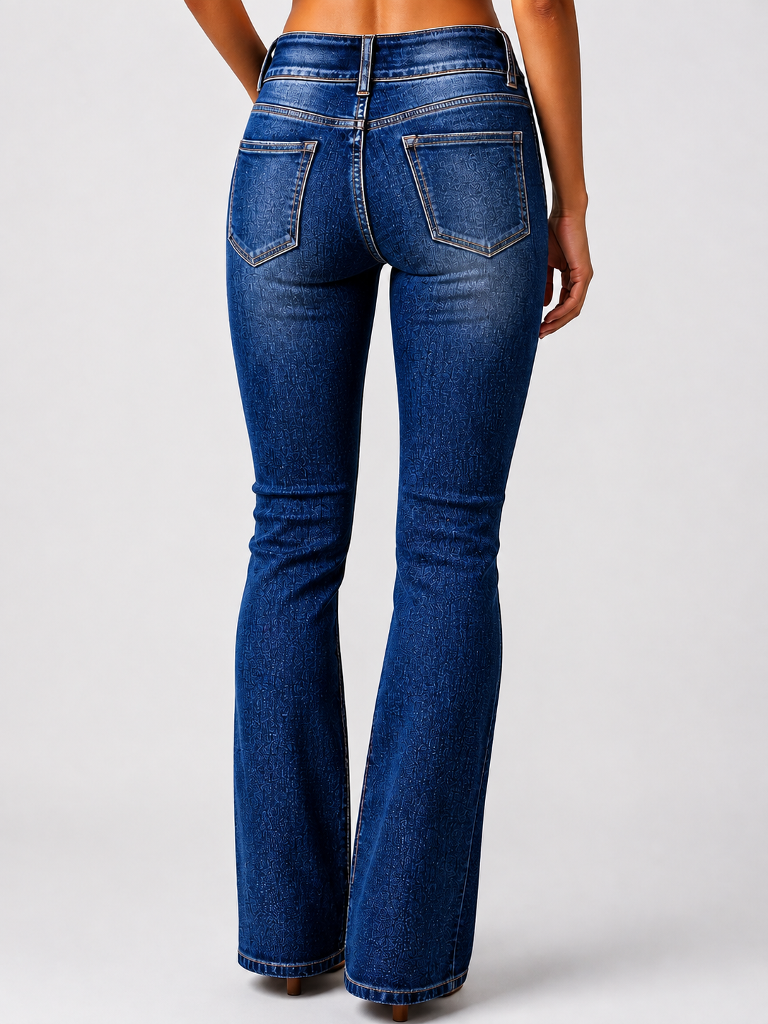 Women’s High-Waisted Flared Trousers with Front Closure
