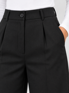Women’s High-Waisted Wide-Leg Trousers with Front Pleats