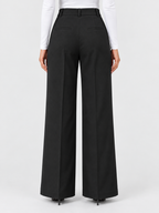 Women’s High-Waisted Wide-Leg Trousers with Front Pleats