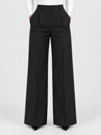 Women’s High-Waisted Wide-Leg Trousers with Front Pleats